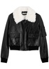 Willard faux fur-trimmed faux leather jacket