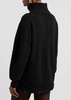 Roll-neck ribbed wool-blend jumper 