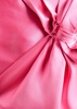 Priya bow-detail draped satin gown