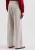 Wide-leg wool trousers