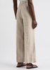 Wide-leg linen trousers