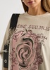 Layered printed cotton T-shirt 