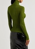 Sweet Mystery ribbed knitted silk top 