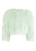 Kidman cropped feather jacket