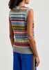 Astral intarsia wool-blend vest 