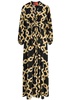 Camerino printed silk crepe de chine maxi dress 