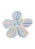 Striped flower cotton-blend scrunchie