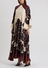 Magnifico printed silk-satin maxi dress