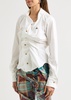 Drunken gathered cotton poplin shirt