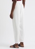 Tapered silk-georgette trousers