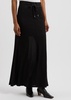 Semi-sheer jersey maxi skirt 