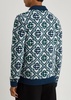 Logo-monogrammed intarsia wool-blend cardigan 