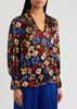 Onica floral-devoré chiffon blouse