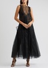 Morfyd sheer organza midi dress