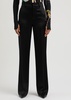 Keaton straight-leg satin trousers