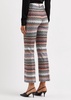 Zigzag cotton-blend trousers 