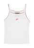 Logo-embroidered cotton tank 