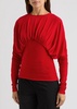 Anve draped jersey top