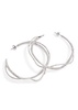 Intertwined embellished hoop earrings 