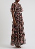 Midnight Dance floral-print tulle maxi dress