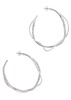 Intertwined embellished hoop earrings 