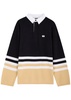 Cypher striped wool polo jumper 