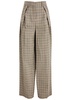 Houndstooth wool-blend trousers