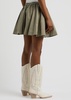 Gaia pleated cotton mini skirt 