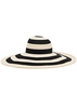 Sunny striped wide-brim straw hat