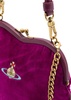 Belle Heart velvet top handle bag 