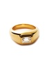 Dome 18kt gold-plated vermeil ring 