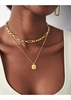 November Birthstone 18kt gold-plated necklace