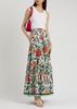 Big floral-print cotton-blend maxi skirt 