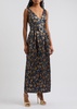 Jules floral brocade maxi dress