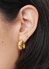 S Initial 18kt gold-plated single stud earring