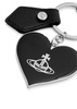 Logo heart silver-plated keyring 