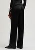 Keaton straight-leg satin trousers