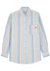 Skyla striped cotton-blend shirt 