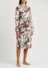 Soleia printed cotton robe