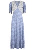 Olga lace-trimmed floral-print maxi dress 