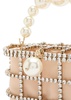 Holli faux-pearl and crystal-embellished top handle bag