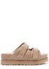 Goldenstar Hi suede flatform sliders