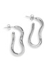 Molten Ovate silver-plated hoop earrings