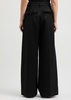 Wide-leg woven trousers