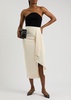 Ruffled cady midi skirt