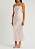 Moon Dance strapless satin maxi dress 