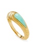 Wavy Ridge 18kt gold vermeil ring 