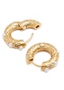 Gem In A Hoop 18kt gold-plated hoop earrings