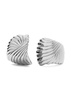 Ripple silver-plated stud earrings 