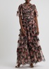 Midnight Dance floral-print tulle maxi dress